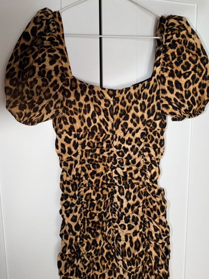Zara mini dress animal print leopard black brown like new