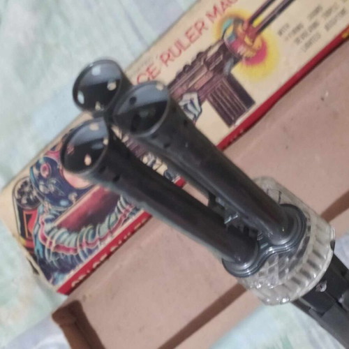Space Ruler Machine Gun new tin toy 1960s Horikawa Japan