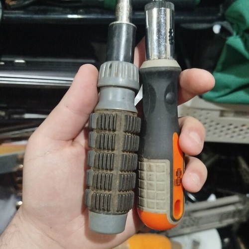 Screwdrivers used, with two fully functional chestnut handles