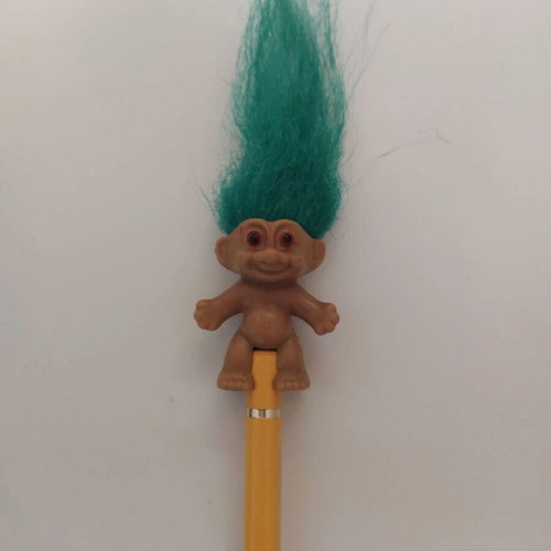 Set of 3 Used Vintage Wish Trolls Orange, Green, and Purple