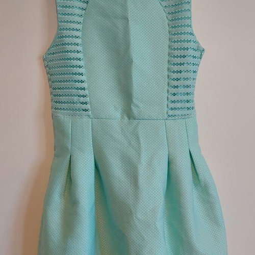 Dress size S turquoise like new with side zipper and lining