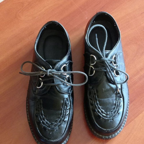 Lace-up shoes used, black, size 40