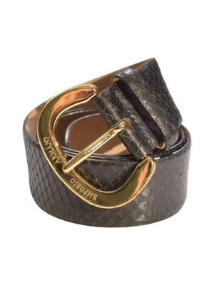 Emporio Armani Vintage Leather Belt with Gold Buckle Size 46 like new