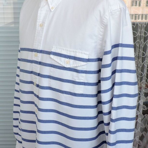 Polo Ralph Lauren Men's Navy Striped Button Down Shirt XL