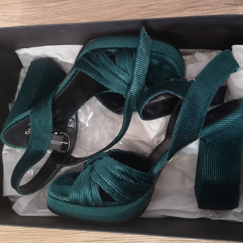 Ottod'Ame platform sandals size 38 new, green