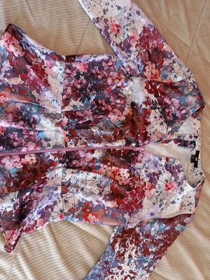 Floral women's blouse with zipper, like new, H&M, size L