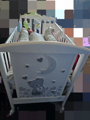 Baby cot Pali new with adjustable mattress positions and storage drawer