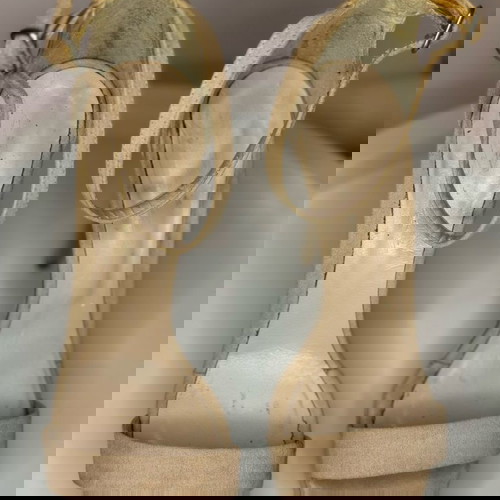 Γόβες Sante μπεζ μεταχειρισμένες, νούμερο 39, ψηλές με τακούνι 13 εκ.