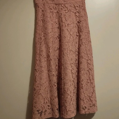 Zara skirt new, pink lace, medium size