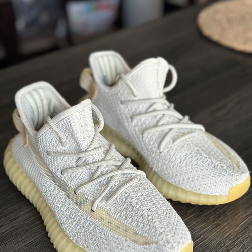 Yeezy women's sneakers size 38, beige-white