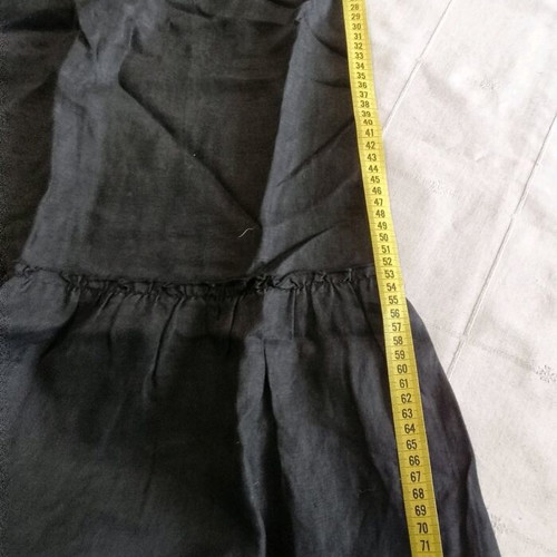 Te quiero summer dress black linen used, size 36