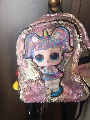 Backpack new multicolored and silver