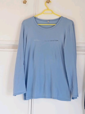 Benetton women's blouse used, turquoise, size M