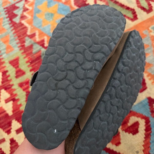 Eden leather suede clogs used, taupe Birkenstock style, size 39