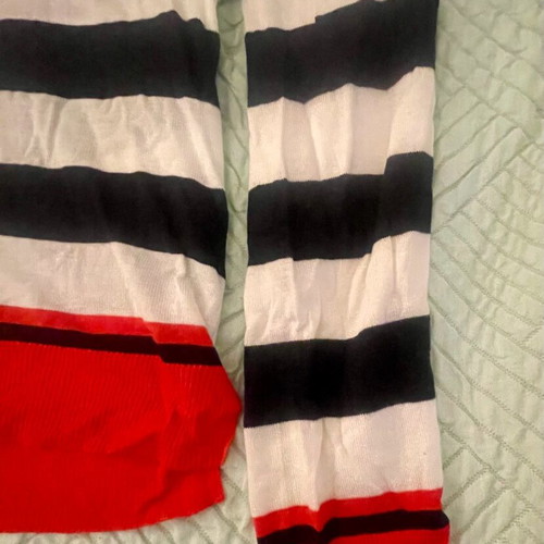 Zara striped long-sleeve blouse like new with orange details