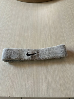 Nike Swoosh Headband used, grey, elastic sweat-absorbing fabric