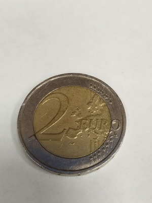Two euro coin used
