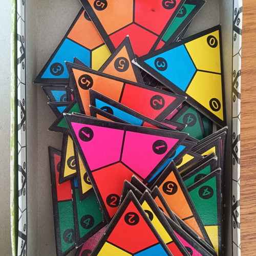 Trimino vintage board game by Desyllas, used, 1986 edition