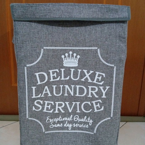 Large folding storage box 72 liters fabric gray like new