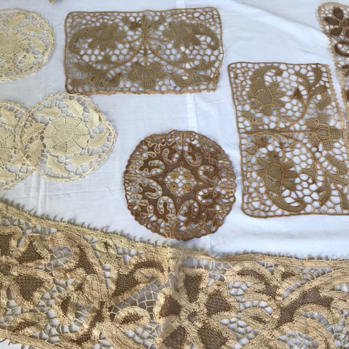 Handmade embroidery set used with discoloration
