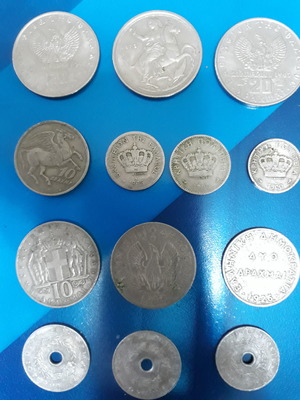 Νομίσματα παλαιά μεταχειρισμένα ασημένια και χαλκονικέλιο ελληνικά και διεθνή