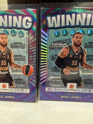 Euroleague Contenders Winning Ticket Mike James new, set of 2