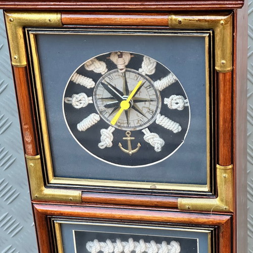 Decorative floor clock used with cabinet