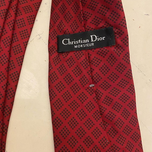 Dior Monsieur authentic vintage silk tie like new, red multicolor