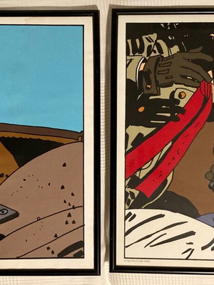 Hugo Pratt Corto Maltese 2 vintage silkscreen prints, 1990