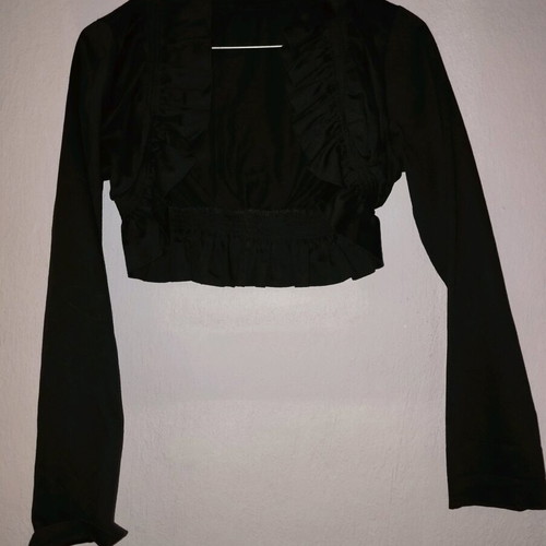 Black fabric bolero like new, size S-M