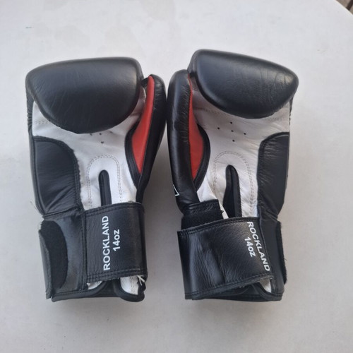Benlee Rocky Marciano Leather Sparring Set 14oz Gloves & L/XL Shin Guards like new