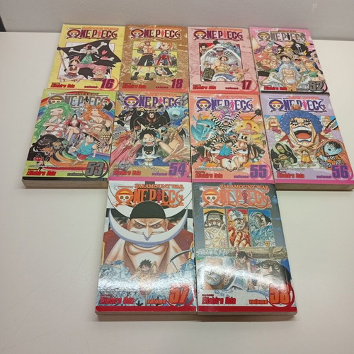 One Piece manga volumes 16-18, 52-58