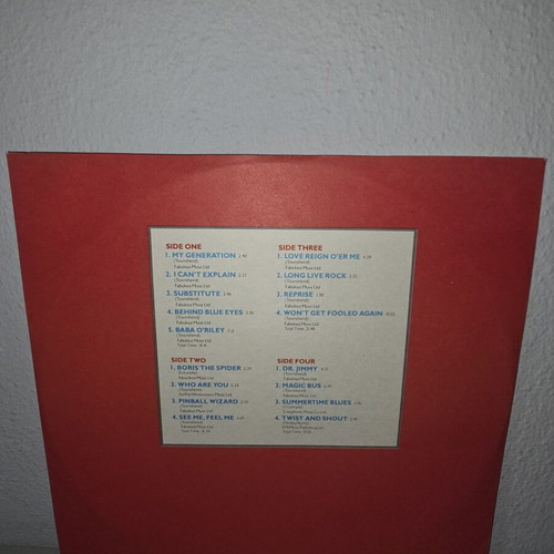 Who's Last vinyl record used