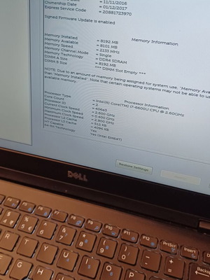 Dell Latitude 7470 i7-6600U 8GB RAM 128GB M.2 SSD like new