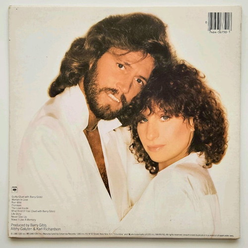 Barbra Streisand Guilty vinyl near mint, first pressing 1980