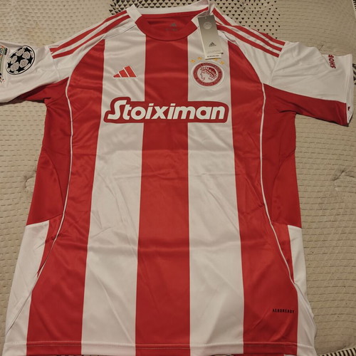 Podence Olympiakos Jersey new with Champions League patch XL slim fit