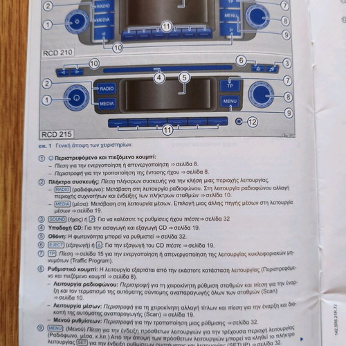 Radio CD VW Polo 2014 RCD 215 new with storage case