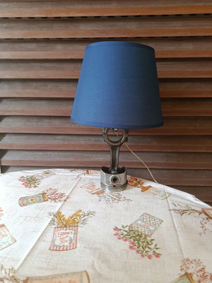 Handmade table lamp steel and aluminum custom order