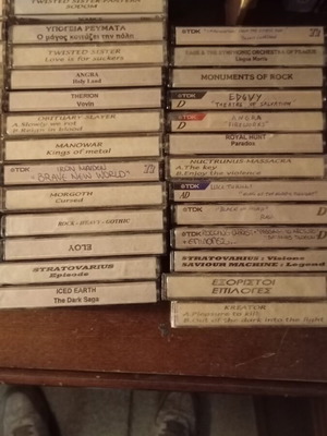 Metal cassette tapes used, pack of 75, heavy metal-punk-hardcore-death