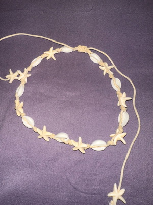 Necklace with summer shell and starfish designs, like new