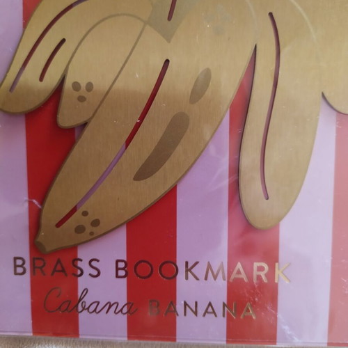 Cabana Banana brass bookmark by DESIGNWORKS Ink