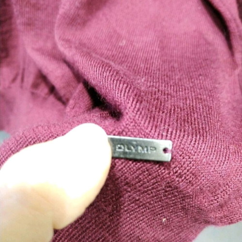 Olymp wool sweater size L like new, burgundy V-neck