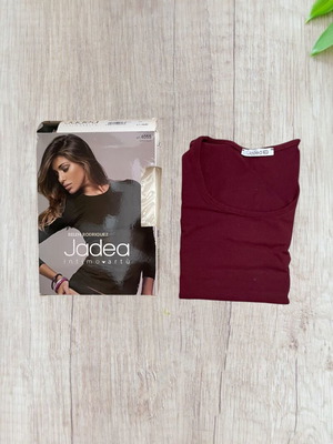 Jadea μπορντό βαμβακερή μακρυμάνικη μπλούζα καινούργια σε S/M και M/L