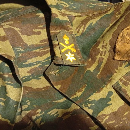 Fishbone camouflage military uniform, 1990, XL