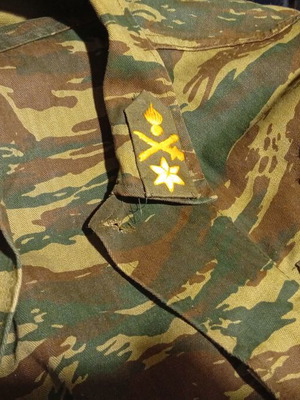 Fishbone camouflage military uniform, 1990, XL
