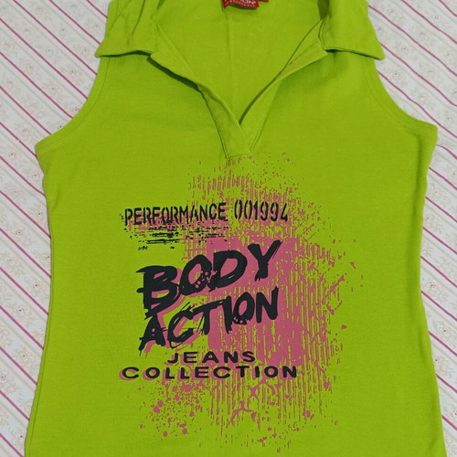Body Action sleeveless shirt like new, lime green, Y2K vintage style