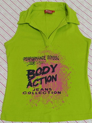 Body Action sleeveless shirt like new, lime green, Y2K vintage style