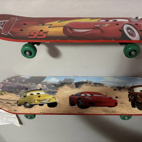 Cars Lightning McQueen Wall Shelves from Skateboards, like new, set of 2