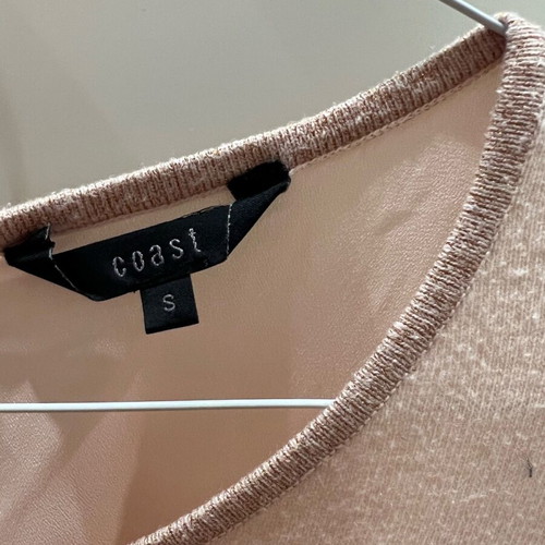 Coast pink long-sleeve blouse used, size M