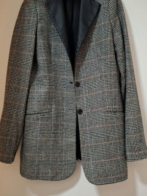 Peace&Chaos checked jacket like new, size small, black and grey
